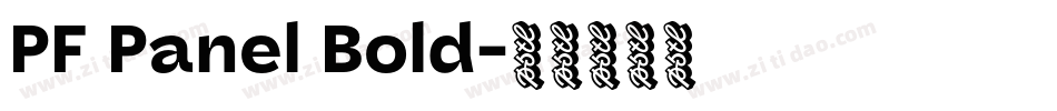 PF Panel Bold字体转换